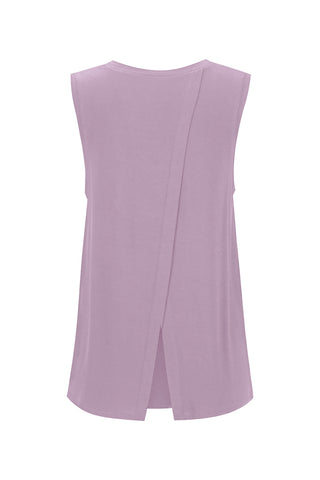 Bamboo Tank with Back Tie - Purple Haze