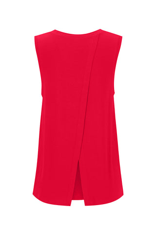 Bamboo Tank with Back Tie - Red