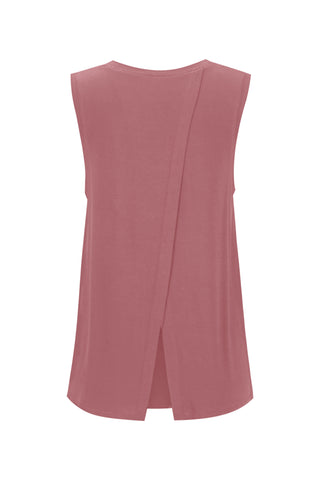 Bamboo Tank with Back Tie - Rosewood