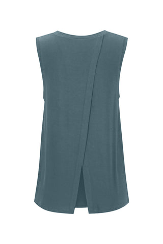 Bamboo Tank with Back Tie - Sage