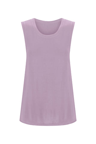 Bamboo Tank with Back Tie - Purple Haze