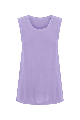 Bamboo Tank with Back Tie - Violet