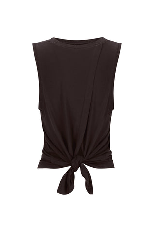 Bamboo Tank with Back Tie - Espresso