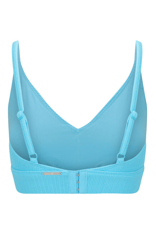Byron Adjustable Bikini Top - Blue Lagoon Texture