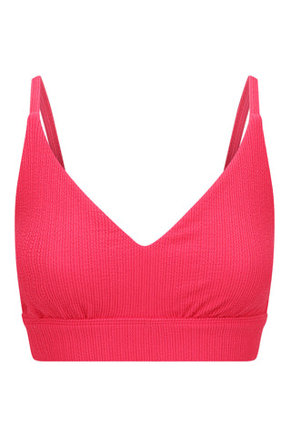 Byron Adjustable Bikini Top - Raspberry Texture