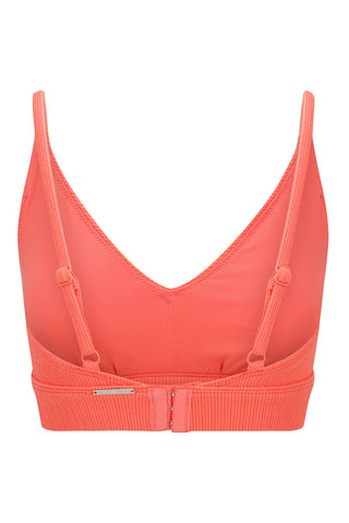 Byron Adjustable Bikini Top - Sunset Coral Texture