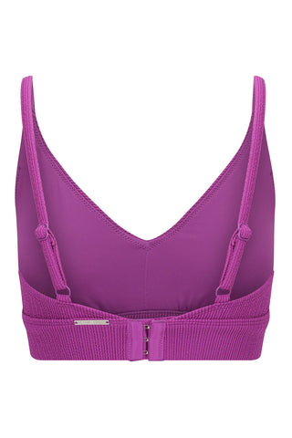 Byron Adjustable Bikini Top - Violet Texture