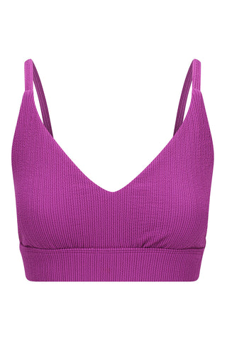 Byron Adjustable Bikini Top - Violet Texture
