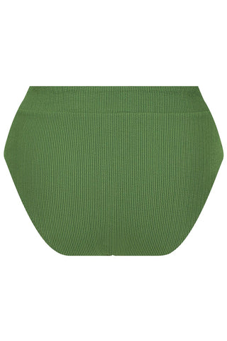Byron High Waisted Bikini Bottom - Khaki Texture