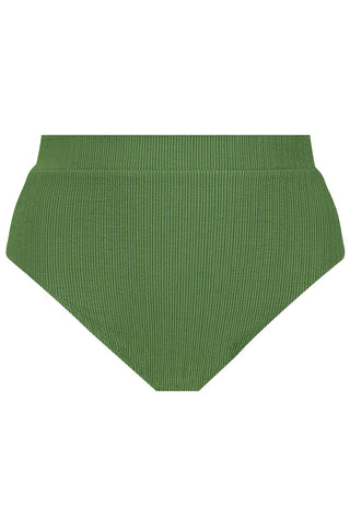 Byron High Waisted Bikini Bottom - Khaki Texture
