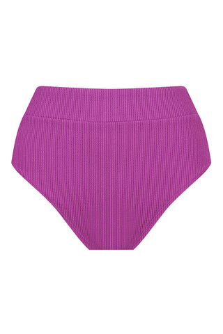Byron High Waisted Bikini Bottom - Violet Texture