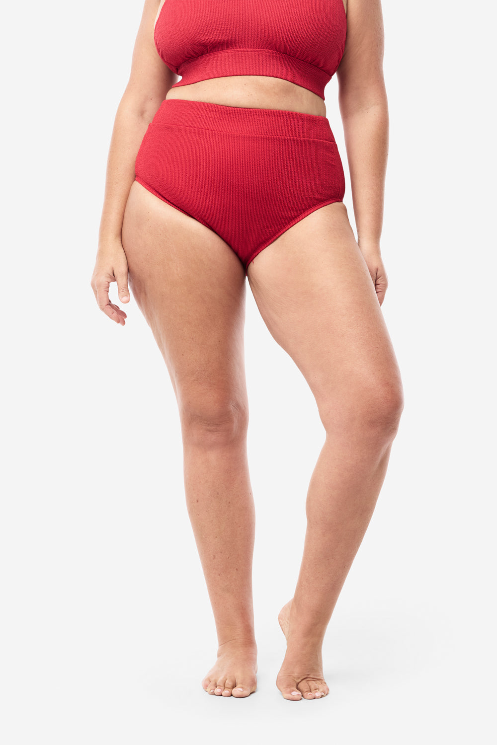 Byron Red High-Waisted Bikini Bottoms Size 8-26 Active Truth™