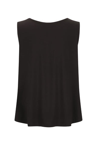 Bamboo Boat Neck Tank - Black