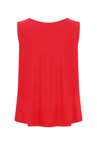 Bamboo Boat Neck Tank - Cherry