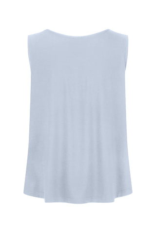 Bamboo Boat Neck Tank - Coastal Blue