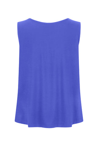 Bamboo Boat Neck Tank - Cobalt Blue