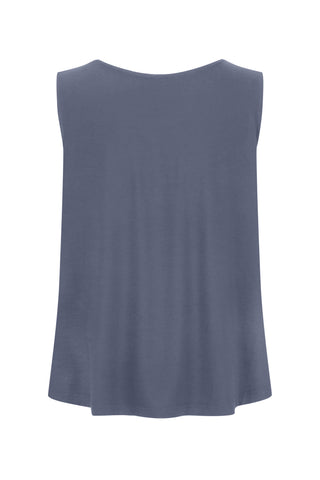 Bamboo Boat Neck Tank - Denim Blue