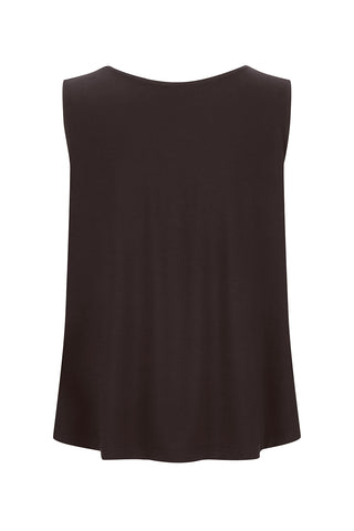 Bamboo Boat Neck Tank - Espresso