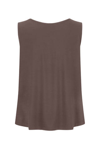 Bamboo Boat Neck Tank - Mocha