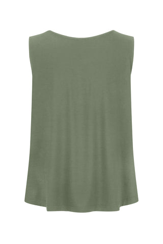 Bamboo Boat Neck Tank - Moss