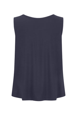 Bamboo Boat Neck Tank - Navy