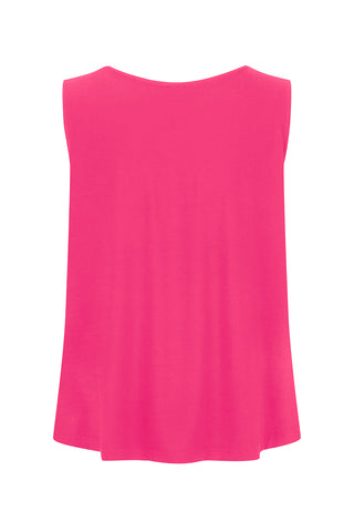 Bamboo Boat Neck Tank - Raspberry
