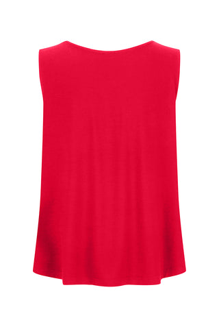 Bamboo Boat Neck Tank - Red