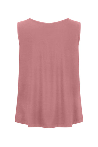 Bamboo Boat Neck Tank - Rosewood