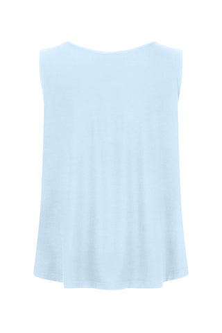 Bamboo Boat Neck Tank - Sky Blue