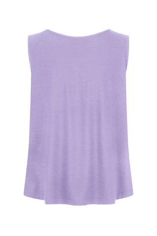Bamboo Boat Neck Tank - Violet