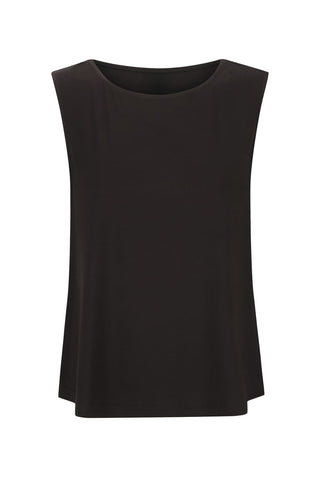Bamboo Boat Neck Tank - Black