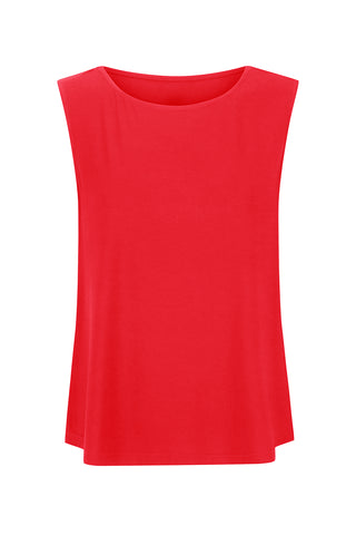 Bamboo Boat Neck Tank - Cherry