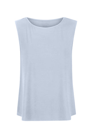 Bamboo Boat Neck Tank - Coastal Blue