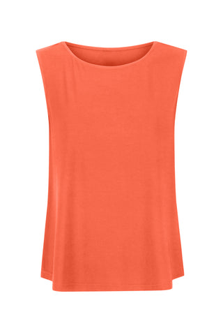 Bamboo Boat Neck Tank - Coral