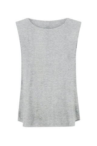 Bamboo Boat Neck Tank - Grey Marle