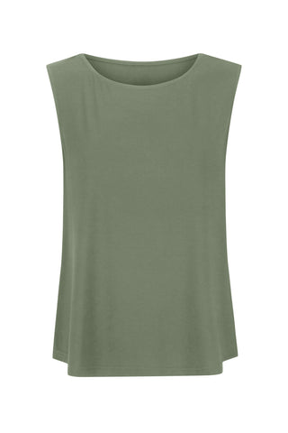 Bamboo Boat Neck Tank - Moss