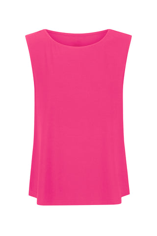 Bamboo Boat Neck Tank - Raspberry