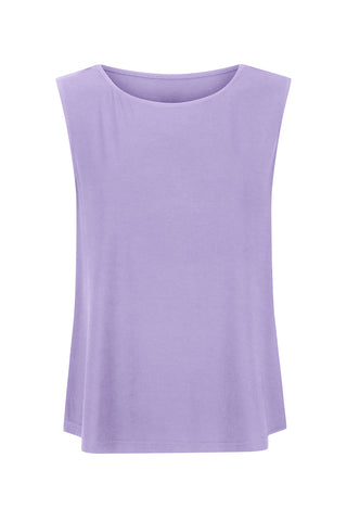 Bamboo Boat Neck Tank - Violet