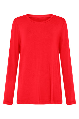 Bamboo Long Sleeve Top - Cherry