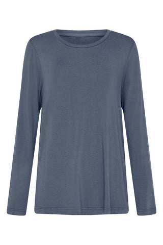 Bamboo Long Sleeve Top - Denim Blue