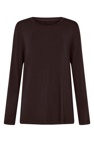 Bamboo Long Sleeve Top - Espresso
