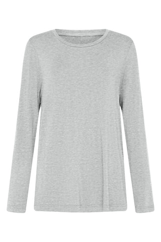 Bamboo Long Sleeve Top - Grey Marle