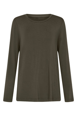 Bamboo Long Sleeve Top - Khaki