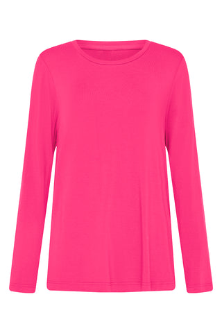 Bamboo Long Sleeve Top - Raspberry