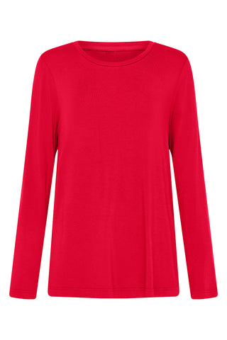 Bamboo Long Sleeve Top - Red