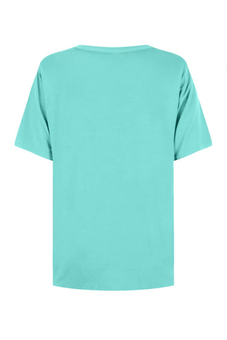 Bamboo V-Neck T-Shirt - Aqua