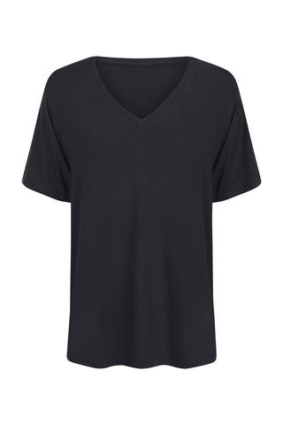 Bamboo V-Neck T-Shirt - Black