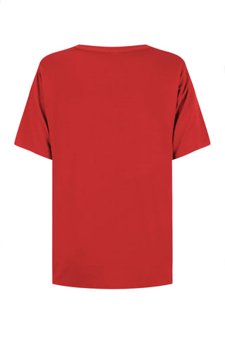 Bamboo V-Neck T-Shirt - Cherry