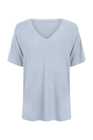 Bamboo V-Neck T-Shirt - Coastal Blue