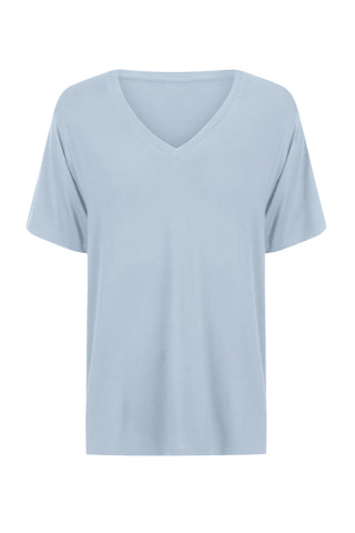 Bamboo V-Neck T-Shirt - Coastal Blue